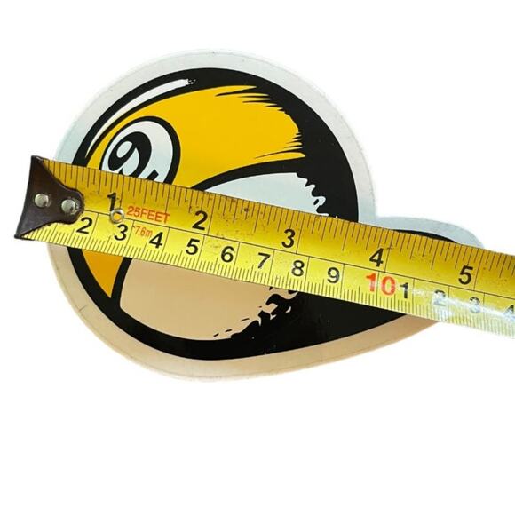 Sector 9 Vintage Large Yellow Cue Ball Sticker - Picture 2 of 2